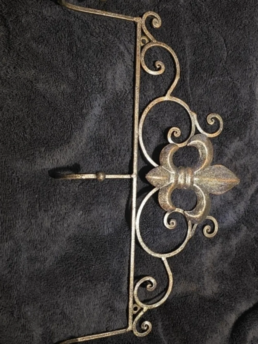Ornate Metal Wall Accent Hook - Decorative Home Wall Decor